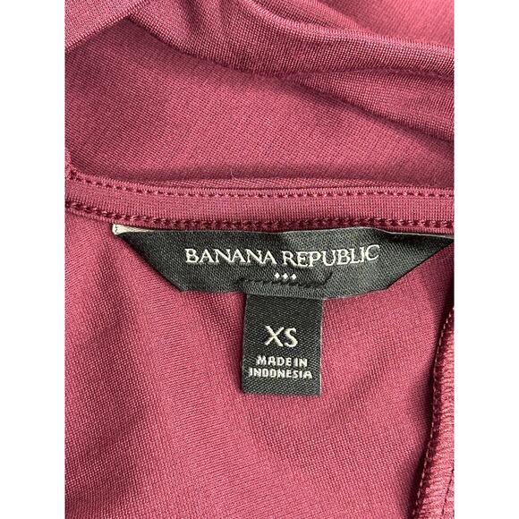 Banana Republic Burgundy Red Tank Top Sleeveless Crewneck Stretch Summer XS - Picture 3 of 6